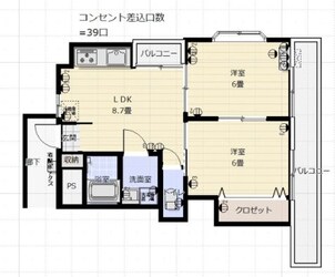 矢賀駅 徒歩10分 4階の物件間取画像